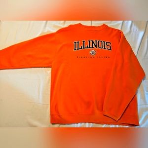 Varsity athletic University of Illinois orange sweatshirt